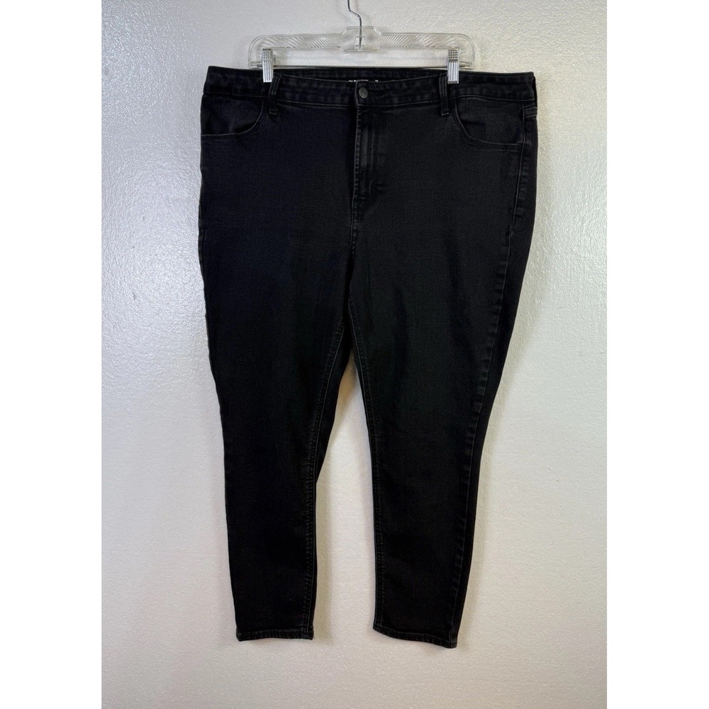 Old Navy Black High Rise Super Skinny Jeans Size 18 Capri Ankle Stretch Plus